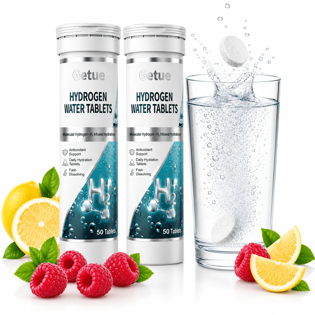 Getue Hydrogen Water Tablets,100 pieces of large packaging support, suitable for both men and women, meeting daily life needs