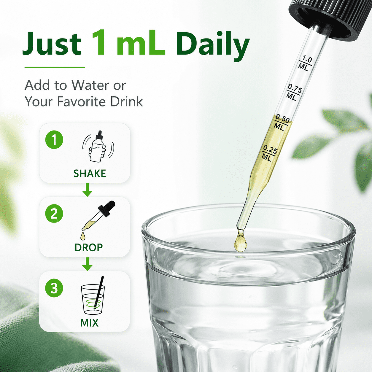 Getue Zeolite Suspension Liquid Drops 60ml, Micronized Clinoptilolite and Organic Chlorella for Daily Cleanse, Antioxidant and Digestive Support